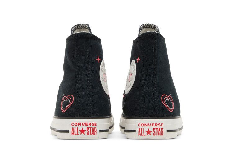 Converse Wmns Chuck Taylor All Star High 'Y2K Heart - Black' — Black/Vintage White/Fever Dream