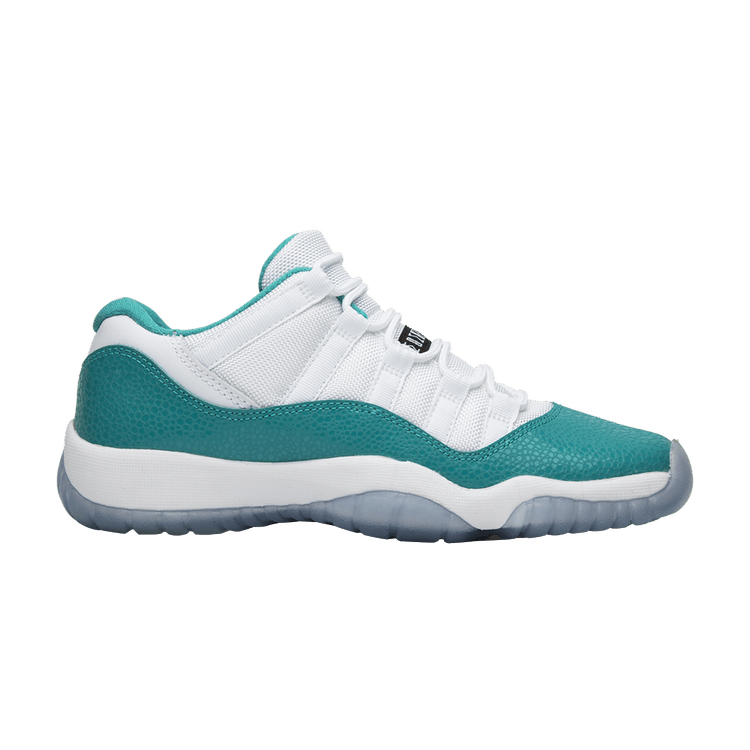 Air Jordan 11 Retro Low GS 'Aqua Safari' — White / Turbo Green-Volt Ice-Blk