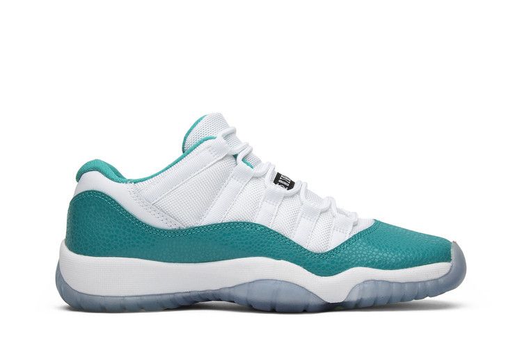 Air Jordan 11 Retro Low GS 'Aqua Safari' — White / Turbo Green-Volt Ice-Blk
