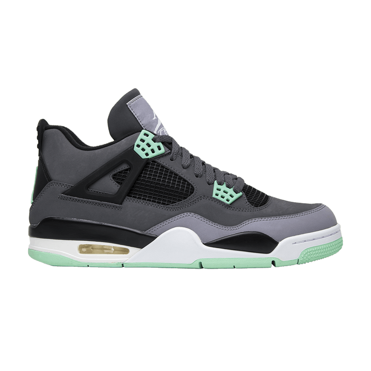 Air Jordan 4 Retro 'Green Glow' — Dark Grey/Green Glow/Cement Grey/Black