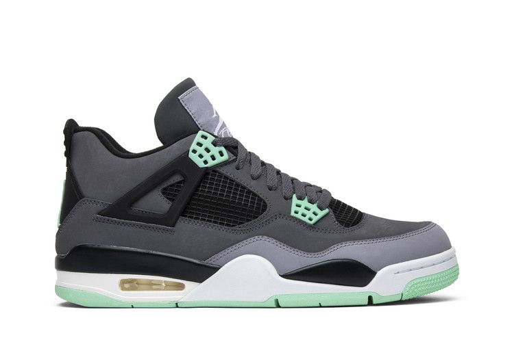 Air Jordan 4 Retro 'Green Glow' — Dark Grey/Green Glow/Cement Grey/Black