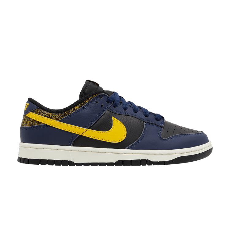 Nike Dunk Low 'Vintage Michigan' — Black/Tour Yellow/Midnight Navy/Sail