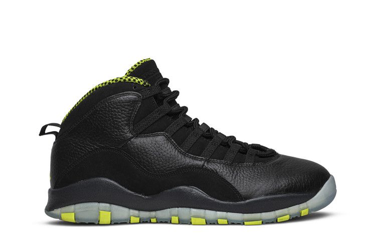 Air Jordan 10 Retro 'Venom' — Black/Vnm Green-Cl Gry-Anthrct