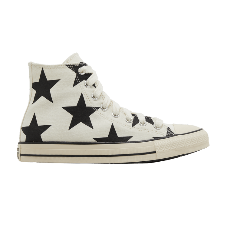 Converse Wmns Chuck Taylor All Star High 'Large Stars' — Egret/Black/Egret