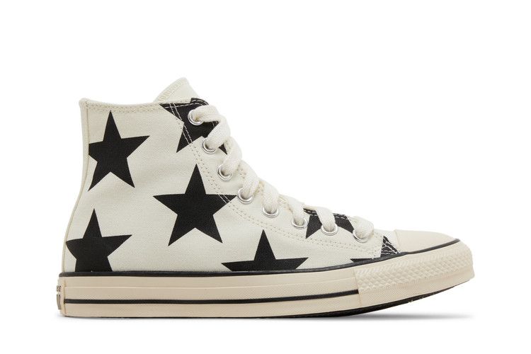 Converse Wmns Chuck Taylor All Star High 'Large Stars' — Egret/Black/Egret