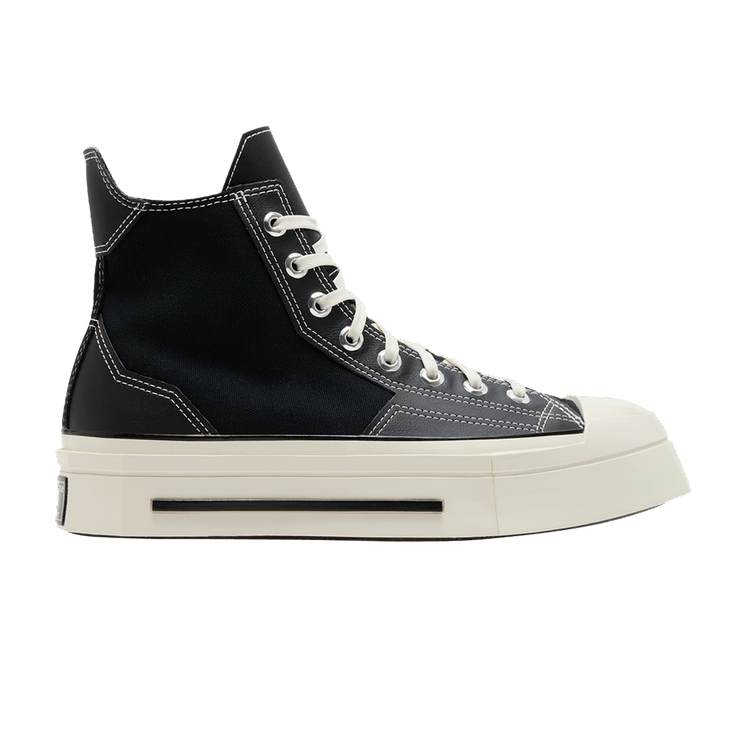 Converse Wmns Chuck 70 De Luxe Squared High 'Black Egret' — Black/Black/Egret
