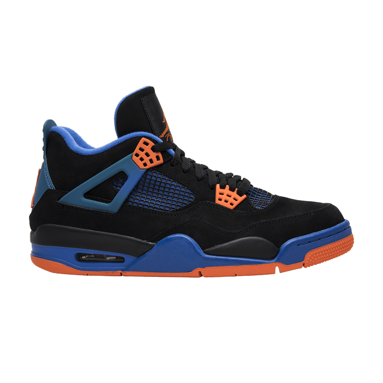 Air Jordan 4 Retro 'Cavs' — Black/Safety Orange/Game Royal