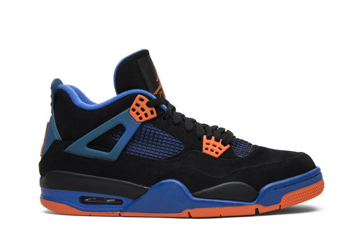 Air Jordan 4 Retro 'Cavs' — Black/Safety Orange/Game Royal