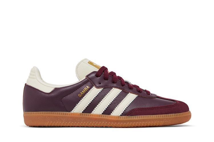 adidas Wmns Samba OG 'Maroon' — Maroon/Cream White/Gold Metallic