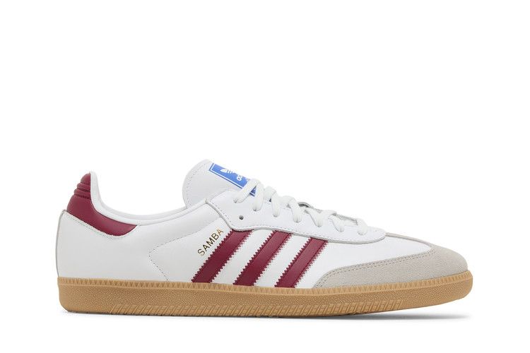adidas Men's Samba OG 'White Burgundy Gum' — Cloud White/Burgundy/Gum