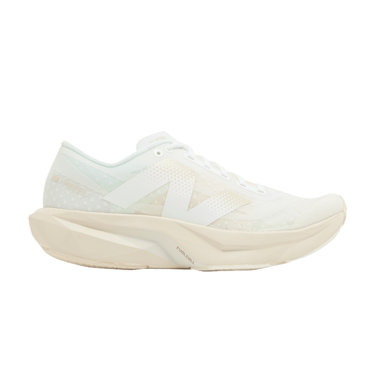 New Balance Wmns FuelCell Rebel v4 'White Linen' — White/Linen/Sea Salt