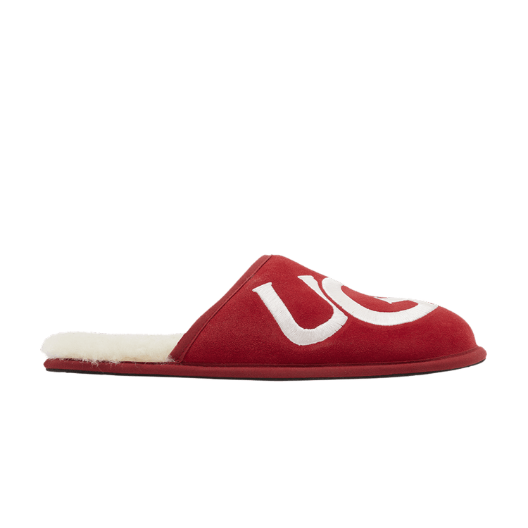 UGG Scuff Slipper 'Logo - Samba Red' — Samba Red/Cream