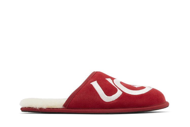 UGG Scuff Slipper 'Logo - Samba Red' — Samba Red/Cream