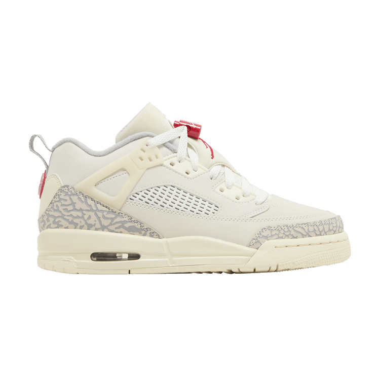 Air Jordan Spizike Low GS 'Coconut Milk' — Sail/University Red/Coconut Milk/Sandstone/Smoke Grey