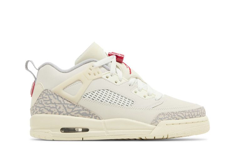 Air Jordan Spizike Low GS 'Coconut Milk' — Sail/University Red/Coconut Milk/Sandstone/Smoke Grey