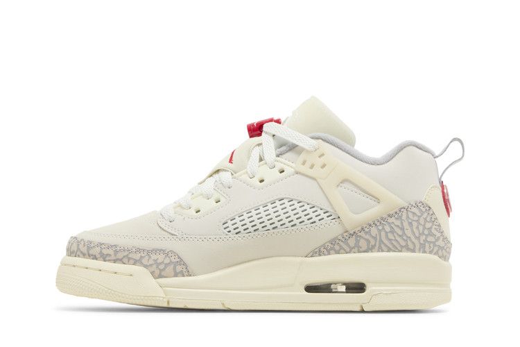 Air Jordan Spizike Low GS 'Coconut Milk' — Sail/University Red/Coconut Milk/Sandstone/Smoke Grey