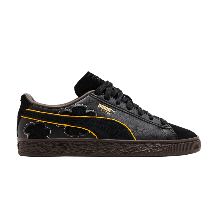 One Piece x Puma Suede Big Kid 'Blackbeard' — Black/Dark Chocolate