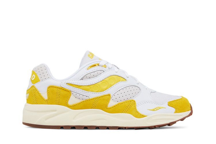 Saucony Grid Shadow 2 'Ivy Prep - White Yellow' — White/Yellow