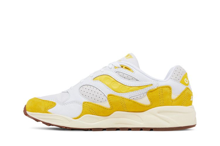 Saucony Grid Shadow 2 'Ivy Prep - White Yellow' — White/Yellow