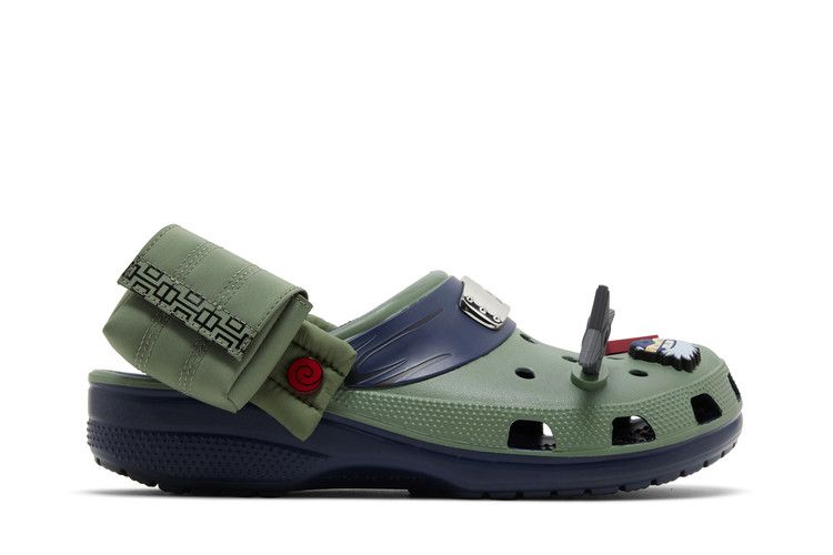 Naruto Shippuden x Crocs Classic Clog 'Kakashi' — Olive/Black