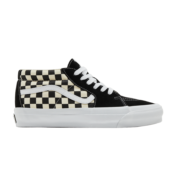 Vans Sk8-Mid Reissue 83 LX 'Checkerboard - Black' — Black/White