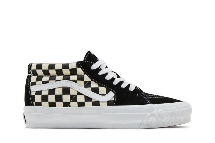 Vans Sk8-Mid Reissue 83 LX 'Checkerboard - Black' — Black/White