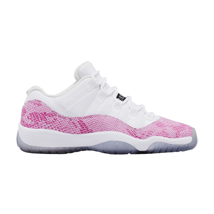 Air Jordan 11 Retro Low GG 'Snake' — White/Black-Pink
