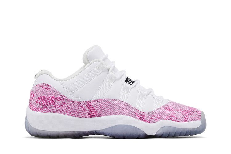 Air Jordan 11 Retro Low GG 'Snake' — White/Black-Pink