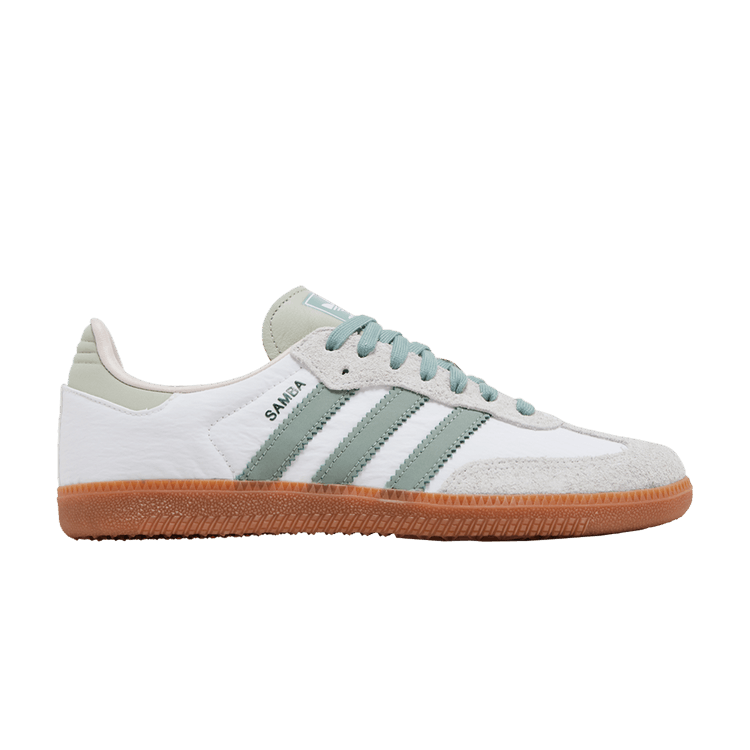 adidas Wmns Samba OG 'White Silver Green' — Cloud White/Silver Green/Putty Mauve