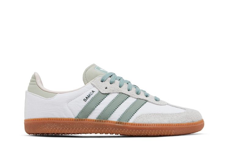 adidas Wmns Samba OG 'White Silver Green' — Cloud White/Silver Green/Putty Mauve
