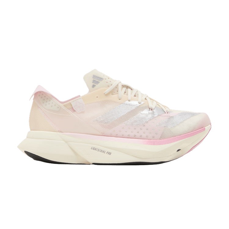 adidas Wmns Adizero Adios Pro 3 'Sakura' — Chalk White/Silver Metallic/Clear Pink