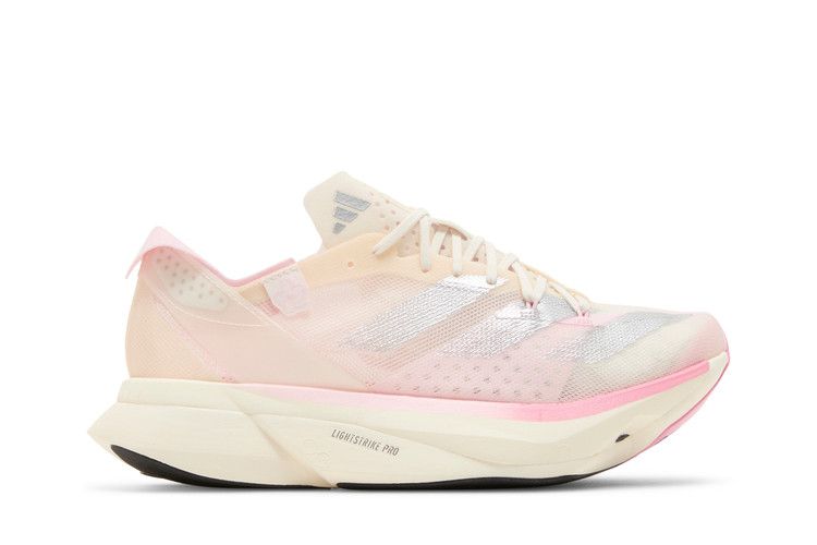 adidas Wmns Adizero Adios Pro 3 'Sakura' — Chalk White/Silver Metallic/Clear Pink