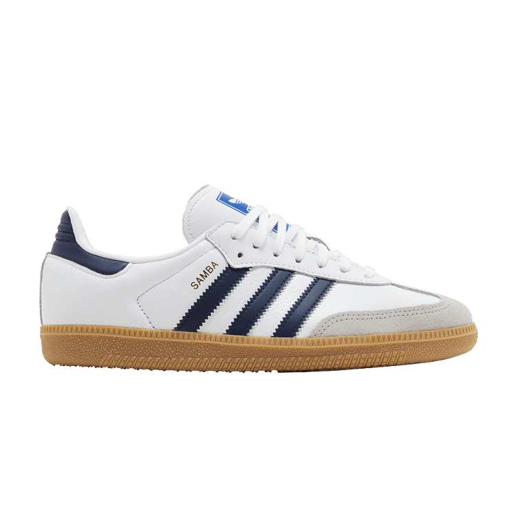 adidas Samba OG Big Kid 'White Night Indigo Gum' — Cloud White/Night Indigo/Gum