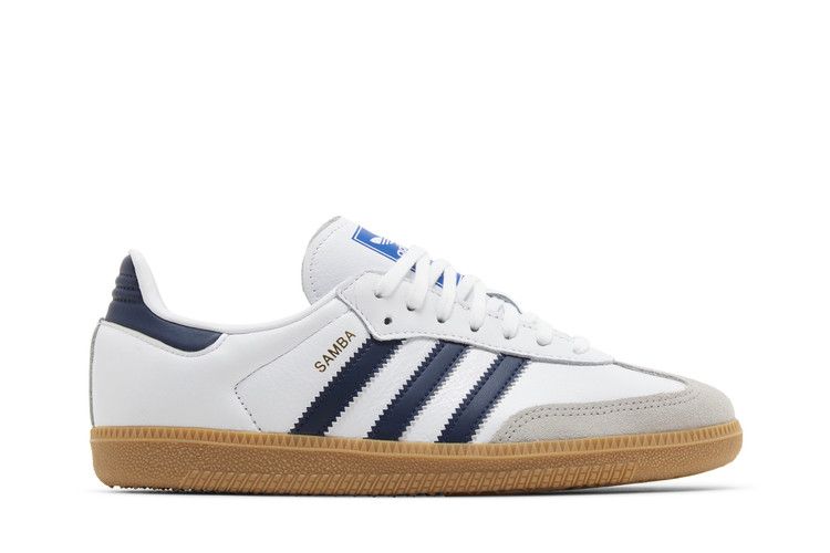 adidas Samba OG Big Kid 'White Night Indigo Gum' — Cloud White/Night Indigo/Gum