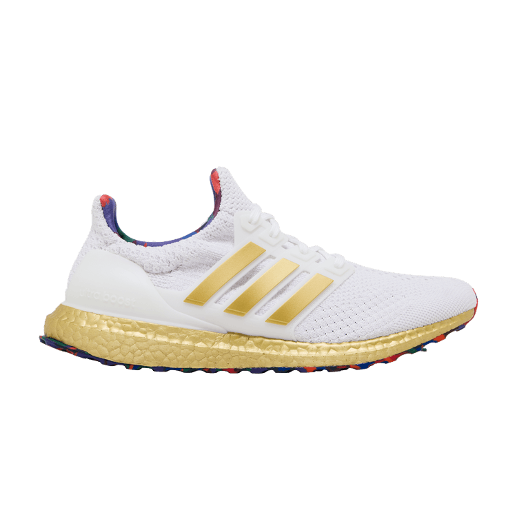 adidas UltraBoost 5.0 DNA 'Title IX' — Cloud White/Gold Metallic/Royal Blue
