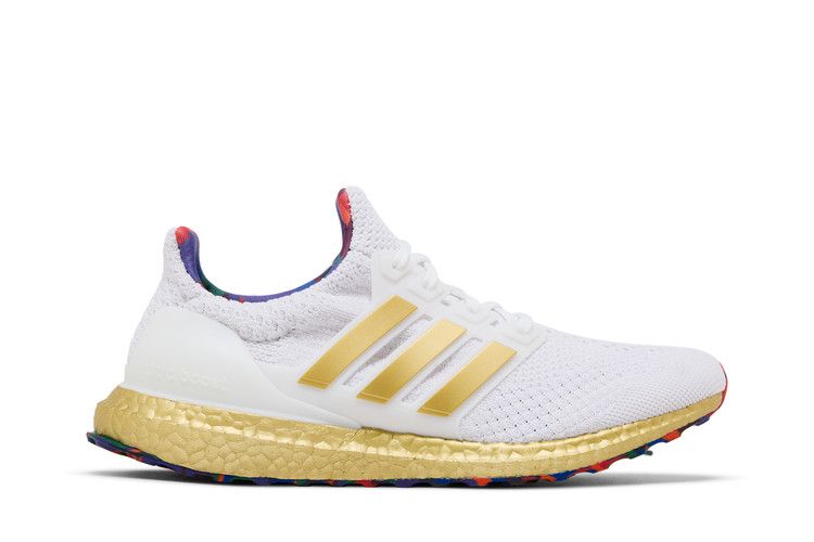adidas UltraBoost 5.0 DNA 'Title IX' — Cloud White/Gold Metallic/Royal Blue
