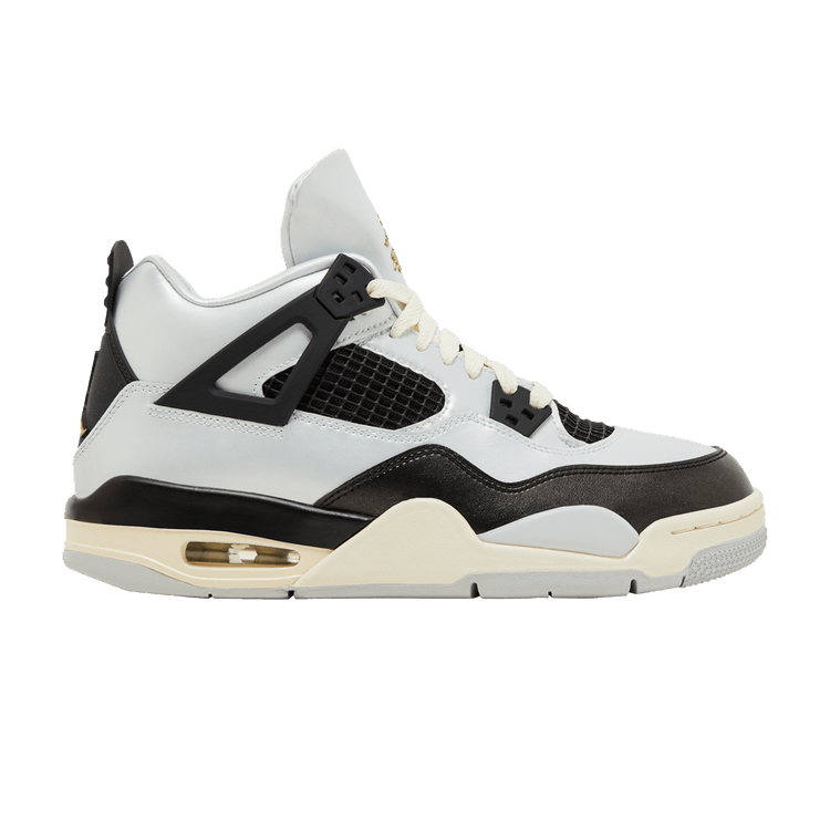 Air Jordan 4 Retro GS 'Platinum Gold' — Pure Platinum/Metallic Gold/Black/Sail