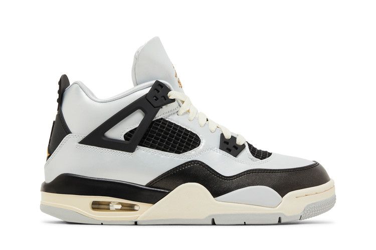 Air Jordan 4 Retro GS 'Platinum Gold' — Pure Platinum/Metallic Gold/Black/Sail