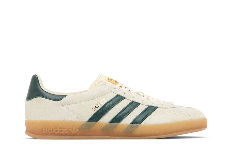 adidas Men's Gazelle Indoor 'Cream White Green Gum' — Cream White/Collegiate Green/Gum