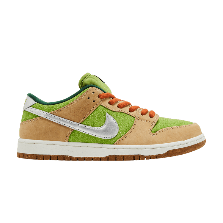 Nike Dunk Low Pro SB 'Escargot' — Sesame/Metallic Silver/Pear/Fir/Sail/Light British Tan