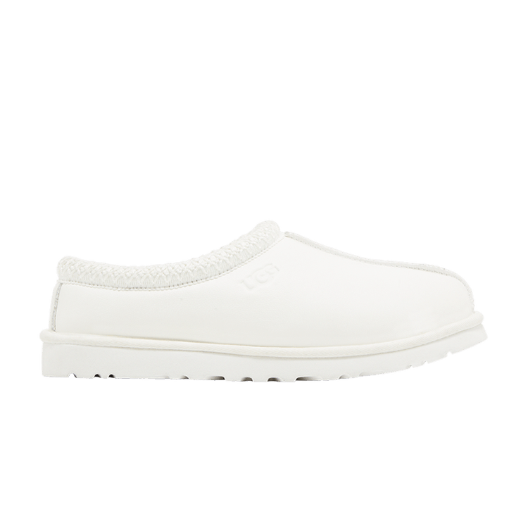 UGG Tasman Leather Slipper 'White' — White/White