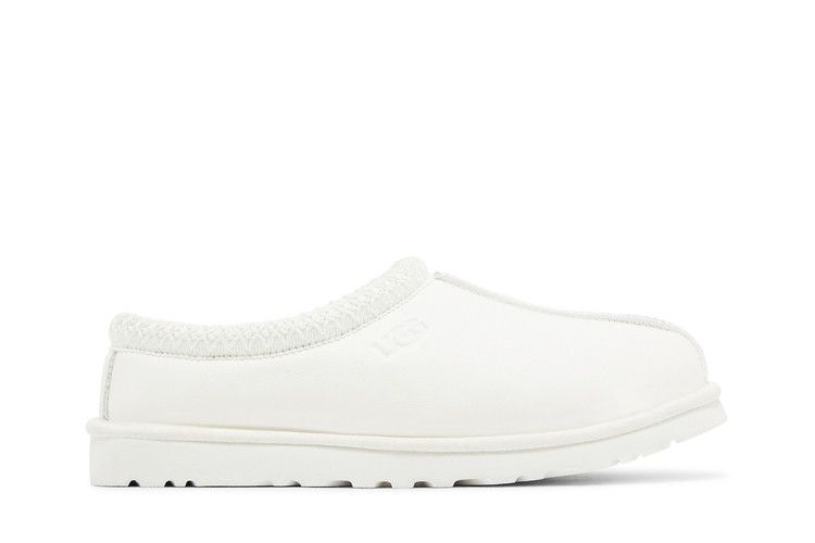 UGG Tasman Leather Slipper 'White' — White/White