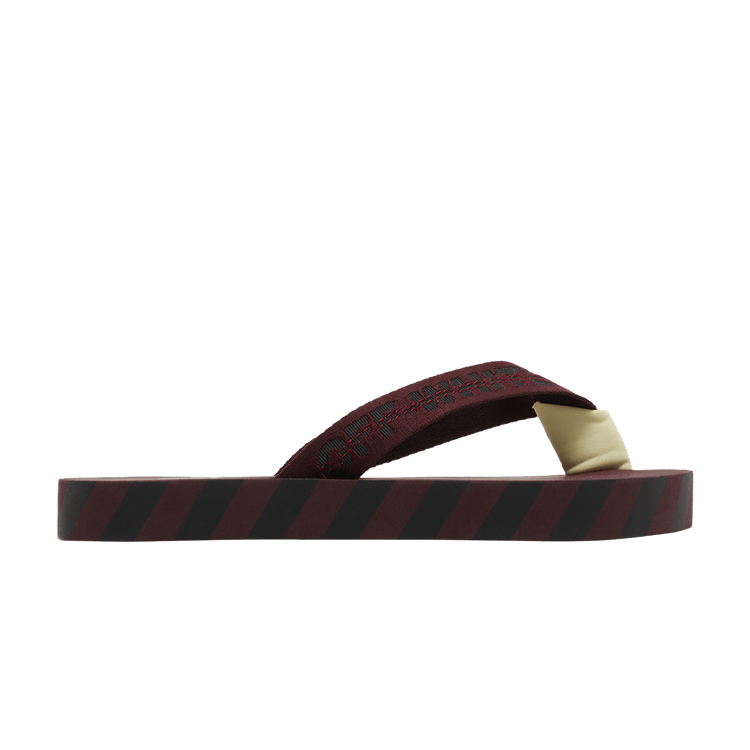 Off-White Flip Flops 'Graphic Print - Burgundy' — Burgundy