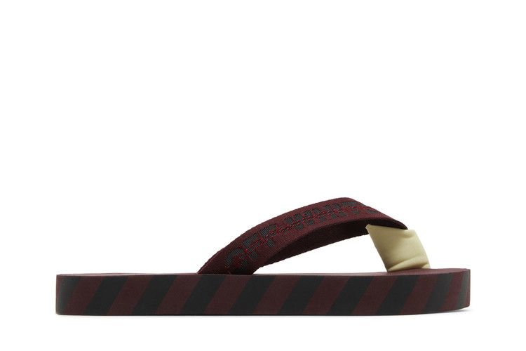 Off-White Flip Flops 'Graphic Print - Burgundy' — Burgundy