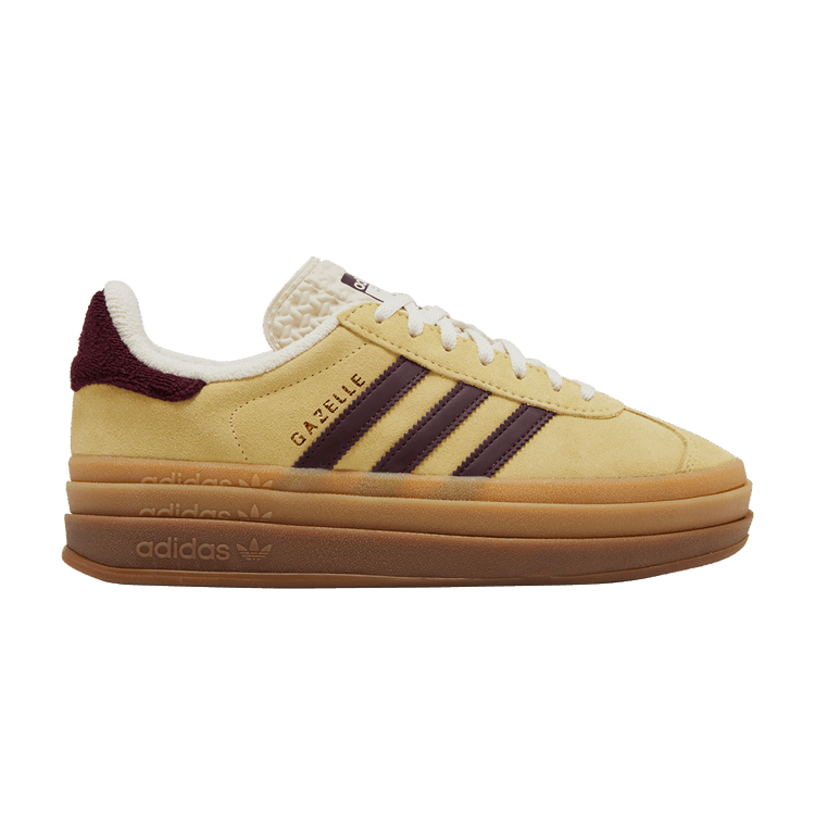 adidas Women's Gazelle Bold 'Almost Yellow Maroon' — Almost Yellow/Maroon/Wonder White