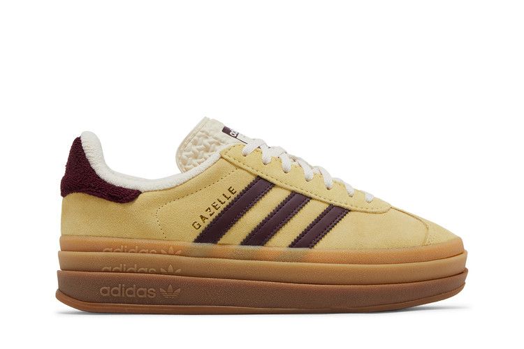 adidas Women's Gazelle Bold 'Almost Yellow Maroon' — Almost Yellow/Maroon/Wonder White