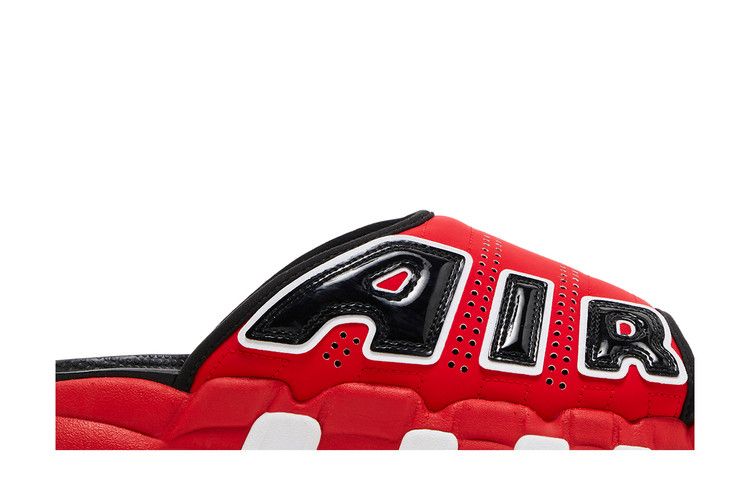 Nike Air More Uptempo Slide 'Bulls' — University Red/Black/Clear/White (3)