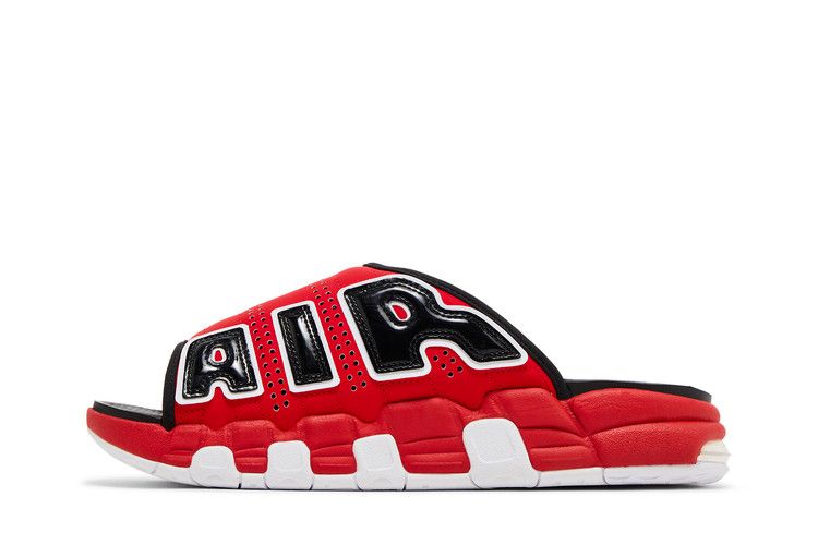 Nike Air More Uptempo Slide 'Bulls' — University Red/Black/Clear/White (4)