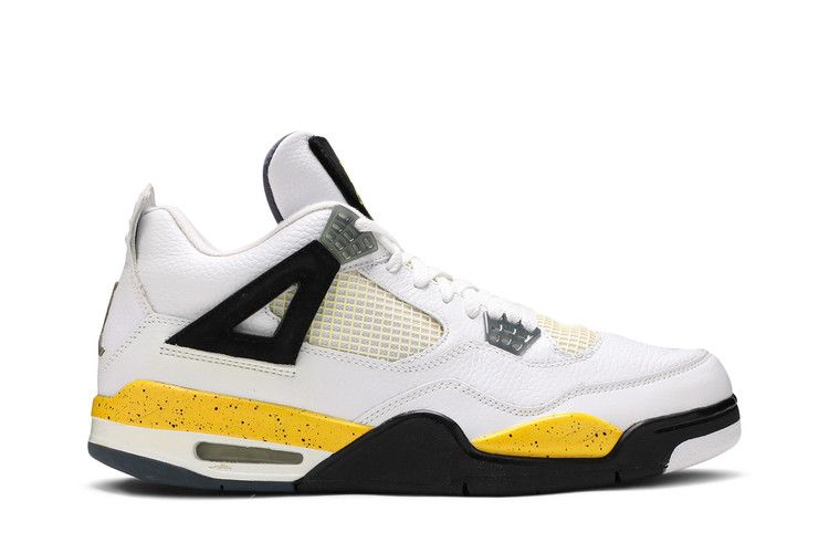 Air Jordan 4 Retro LS 'Tour Yellow' — White/Tour Yellow/Dark Blue Grey/Black