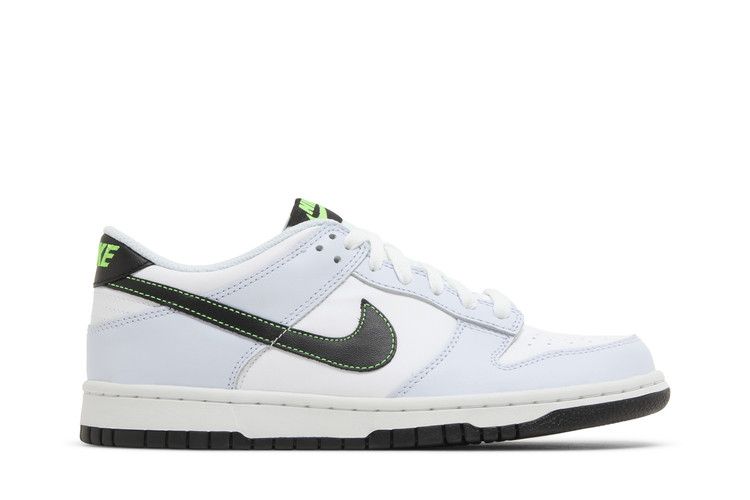 Nike Dunk Low GS 'Grey Green Strike' — White/Black/Football Grey/Green Strike (2)